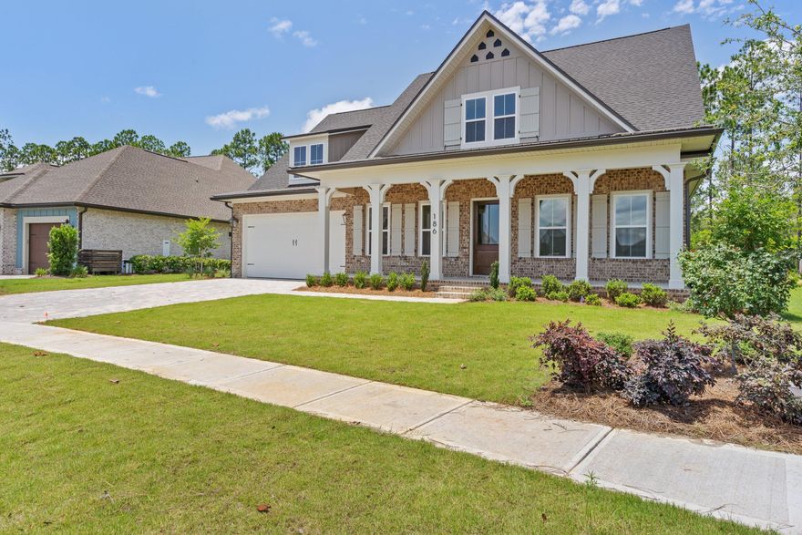 Award winning Builder Model Home!!  This home features expansive front and rear porches.  Architectural detail is highlighted by paver driveway and gas lanterns with lush landscape in the front and rear yards.  The oversized covered and screened back porch features a full summer kitchen with stainless refrigerator, blaze grill, stainless vent hood and granite counter tops.  Your view off the wonderful back porch is a preserve filled with trees. Inside your buyers will be overwhelmed by the dream kitchen featuring a full size built in freezer and refrigerator, custom wood hood, Cambria counters, and kitchen cabinets to the ceiling.  Master bath features huge walk in shower and separate vanities and separate closets.  Its a unique opportunity for your buyers.