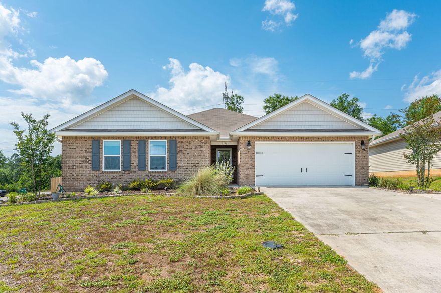 This is the one! Short commute to schools, shopping, and military bases- this home is in the perfect location! Stepping in through the front door you are greeted with the open living/kitchen/dining space soaking up the wonderful natural light. There is plenty of room for entertaining here as well as in the backyard with a screened in porch and extended concrete slab! The spacious master suite is off of the living room with an oversized walk-in closet, soaker tub, and custom tile shower! In the front of the house you will find 3 additional bedrooms as well as the 2nd bath and laundry room. Updates include: oversize driveway, rain gutters, yard shed, garden area, double gate, stainless steel appliances, and more!