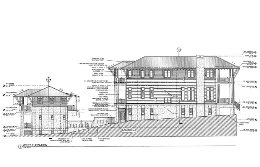 This is your ''TICKET TO PARADISE!'' Included with the sale of this lot are approved building plans and the DEP permit for a large 6 bedroom 4,600 sq ft main house, 2 bedroom 1,200 sq ft carriage house, private pool, garage plus covered parking, and a private beach walkover. The seller is an established home builder so there is an option to have the home built for your buyer. This is an exceptionally deep lot (approx.. 465')and allows for a house and guest/carriage house larger and taller than similar Carillon Beach lots (62' tall instead of 55' from sea level for main house roof peak). This lot is a great opportunity to build your dream beach home with spectacular views of the Gulf of Mexico and pristine Florida Waterway Coastal Dune Lake, Lake Powell. Shovel ready to begin construction