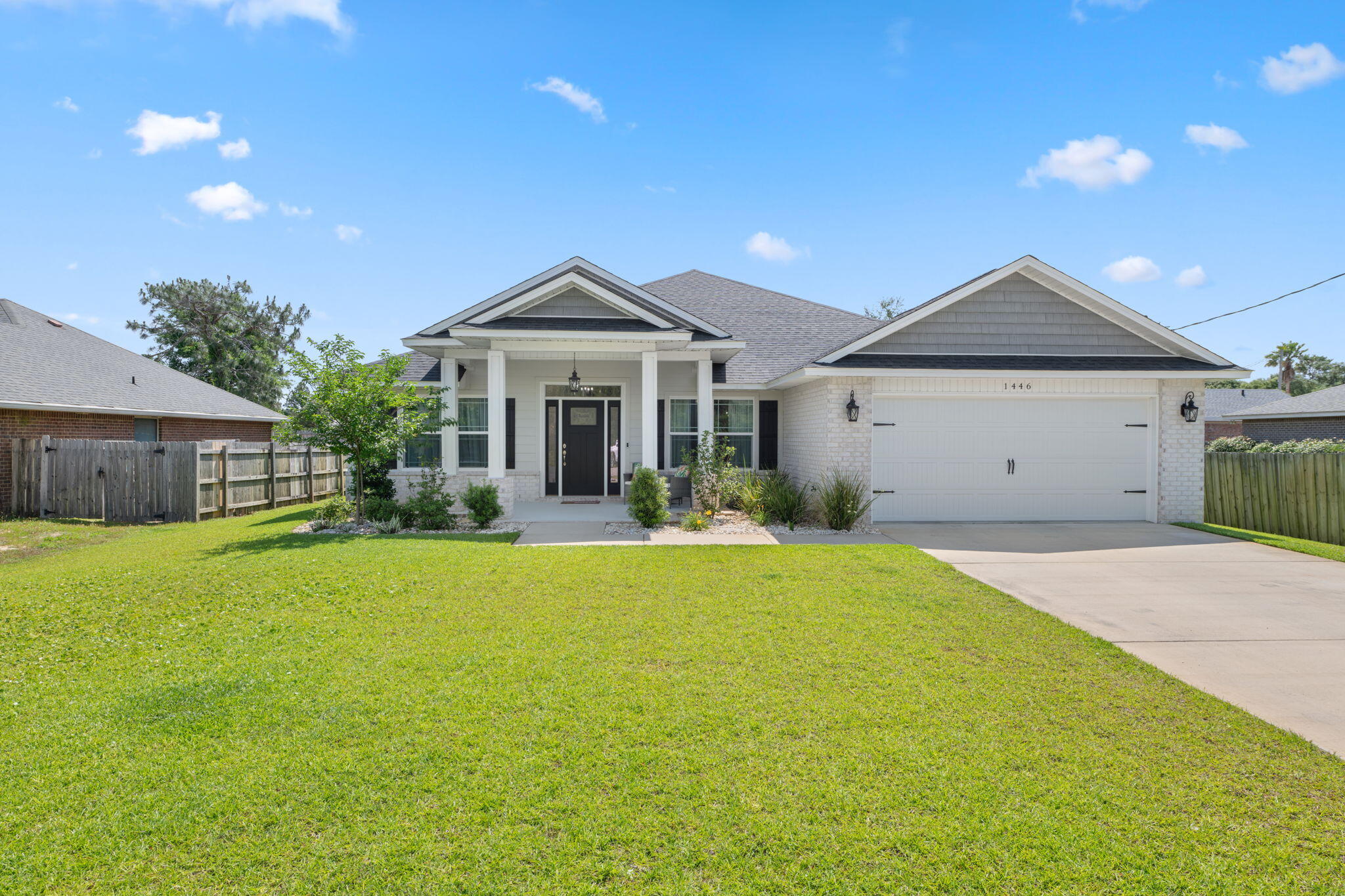 STUNNING Hard to find 5 Bedroom/3 Full Bath brick home in sought after Gulf Breeze.2 years young. This beautiful home offers an abundance of space with 5 bedrooms/3 bathrooms. This home offers a GIGANTIC granite island in a chef inspired kitchen. The kitchen opens to a large open living room that flows seamlessly into an open floor plan. Ideal for both everyday living and entertaining. The oversized primary bedroom has an en-suite bathroom and an extra walk-in closet to die for. The second of the 5 bedrooms is a mother-in-law suite/guest room which has an attached bathroom for added privacy. All bedrooms have oversized walk in closets. Pool renderings in pictures. 10 minute drive to the beach. Gulf Breeze ''Schools of Excellence''. Seller is offering up to $5,000 to the buyer in concessions
