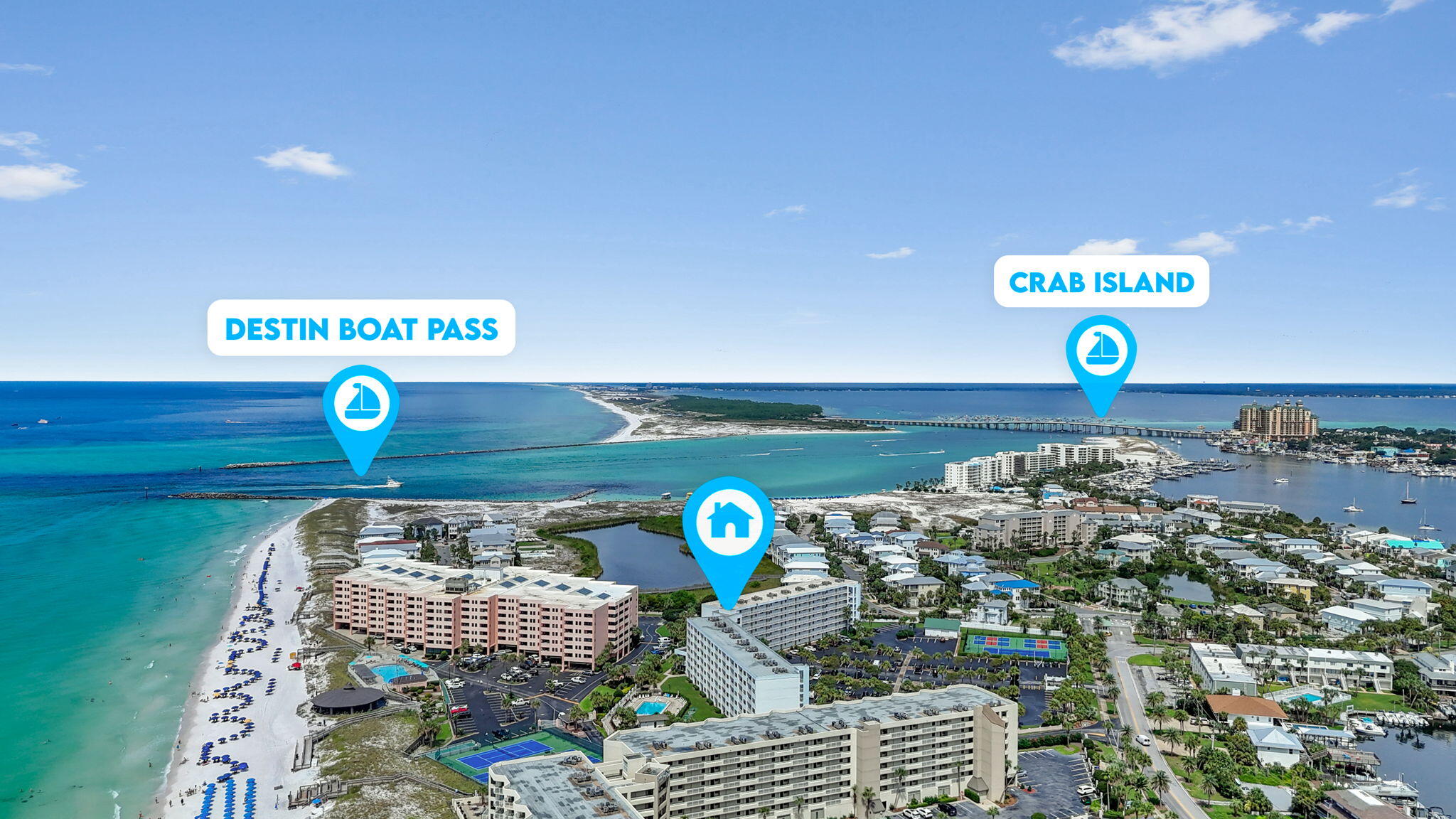 Updated Holiday Isle Retreat with Gulf Glimpse & Resort Amenities! This refreshed 2-bedroom, 2-bath condo at The Islander Resort offers the perfect mix of comfort, convenience, and coastal charm. From the private balcony, enjoy a peekaboo glimpse of the Gulf's emerald waters, just a short walk away via the resort's private boardwalk. Inside, recent updates and a thoughtful layout create a welcoming retreat ideal for relaxing after a day at the beach. The Islander's amenities include two sparkling pools (one heated seasonally), hot tubs, tennis and pickleball courts, shuffleboard, and a beachfront pavilion with grills. On-site management makes ownership simple, handling everything from guest services to maintenance, whether you plan to enjoy it yourself or offer it as a vacation rental. Set within a peaceful gated community yet minutes from Destin Harbor's dining, shopping, and entertainment, this condo delivers a relaxed beach lifestyle in one of Destin's most sought-after locations.