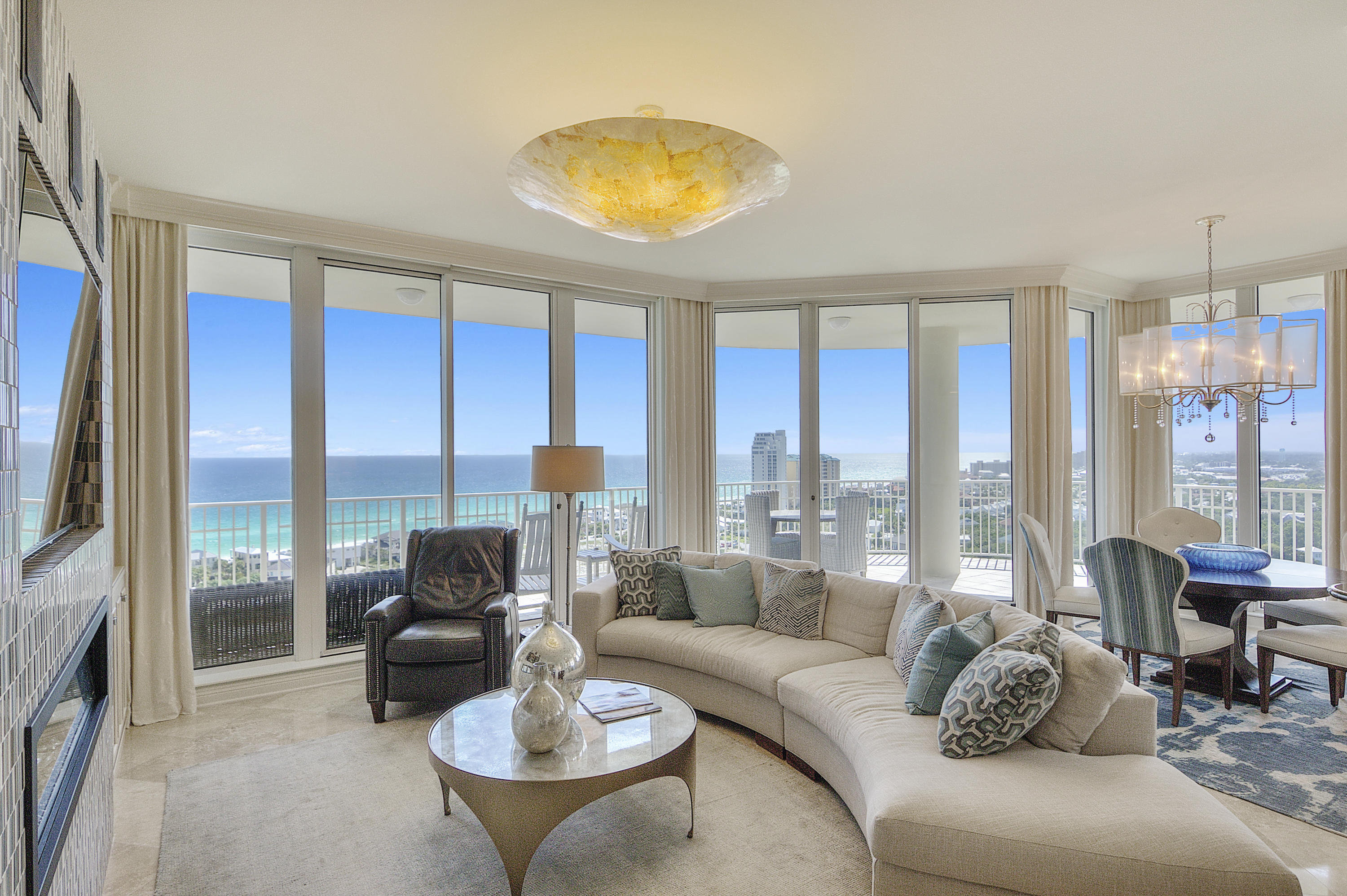 Extremely RARE opportunity to own in the preferred west end location of the area's most luxurious private residence community with a separate, highly coveted, poolside cabana! Located in One Beach Club, and offering the very best views and amenities available. From every room of this well appointed residence, you will enjoy various expansive views of the Gulf of Mexico, the Choctawhatchee Bay, the golf course, and marina. Tastefully remodeled throughout and beautifully furnished with the finest finishes, lighting, and accessories from Lovelace Interiors. The Kitchen is a chef's dream featuring top of the line appliances including Sub Zero Refrigerator and Wine Refrigerator, Wolf Double Ovens, Wolf Induction Cooktop, separate island for food prep, and pantry.