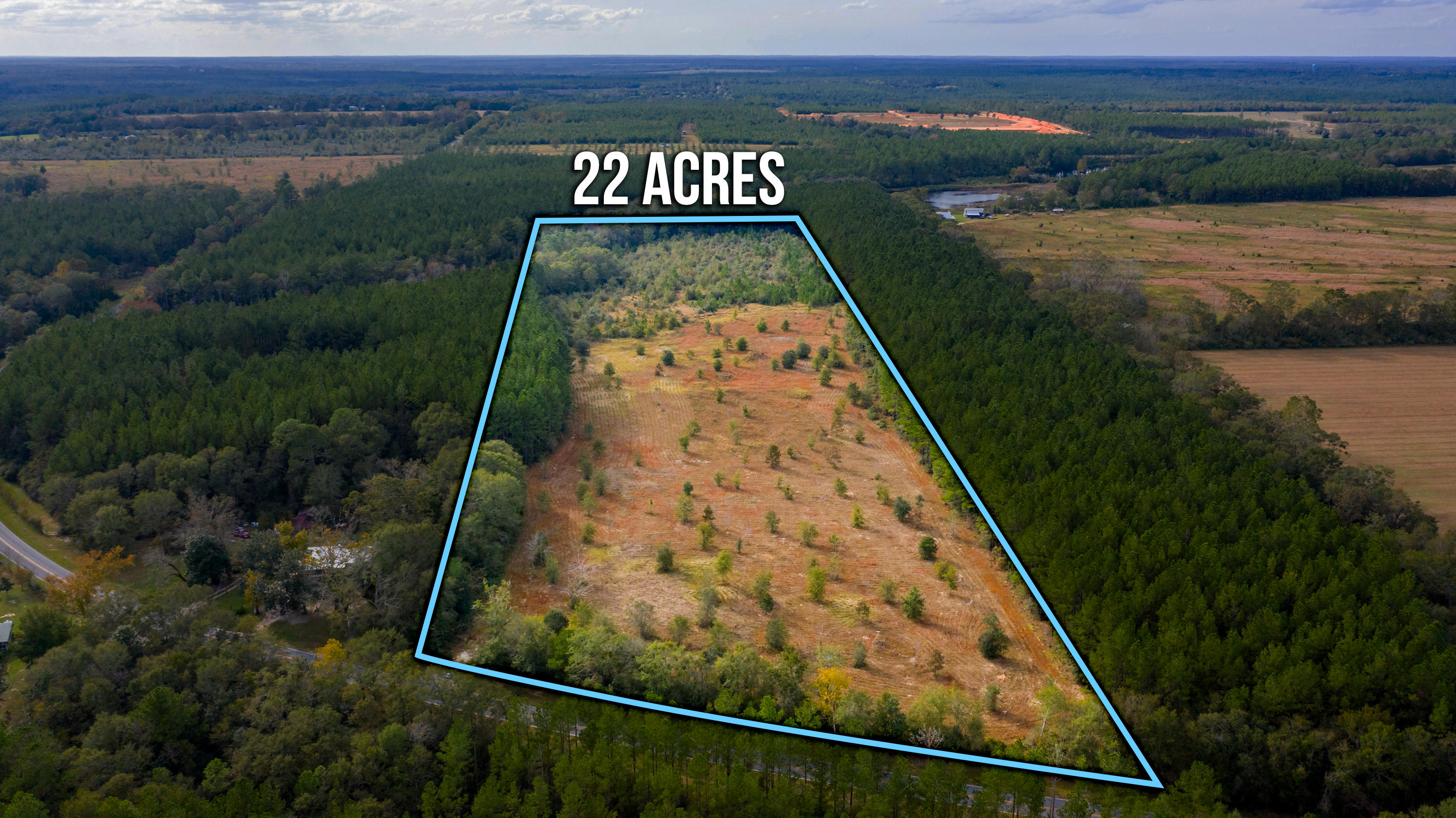 LOOKING FOR A GREAT PARCEL OF LAND IN NORTH WALTON COUNTY. THIS 22 ACRES OFFERS PAVED ROD FRONTAGE, THE PERFECT HOMESITE AND A SMALL CREEK ON REAR OF PROPERTY. THIS IS THE PIECE YOU HAVE BEEN LOOKING FOR WITH PLENTY OF PRIVACY AND A GREAT LOCATION! LOCATION IS PERFECT TO COMMUTE TO DEFUNIAK, EGLIN, AND CRESTVIEW.