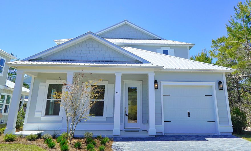 Brand New Beach Home with Beach Access! Builder's Warranty and Master on the Main. This gorgeous beach villa is located in the Villas of Frangista. An upscale neighborhood in the heart of Miramar Beach just steps from the beach. This open floor plan features a full bath in every single bedroom and tons of natural light. Hardwood flooring, granite countertops, and stainless steel appliances. Metal Roof. Garage. Flood Zone X. No updates or renovation needed. Low Cost To Own. This one has it all at a fantastic price.