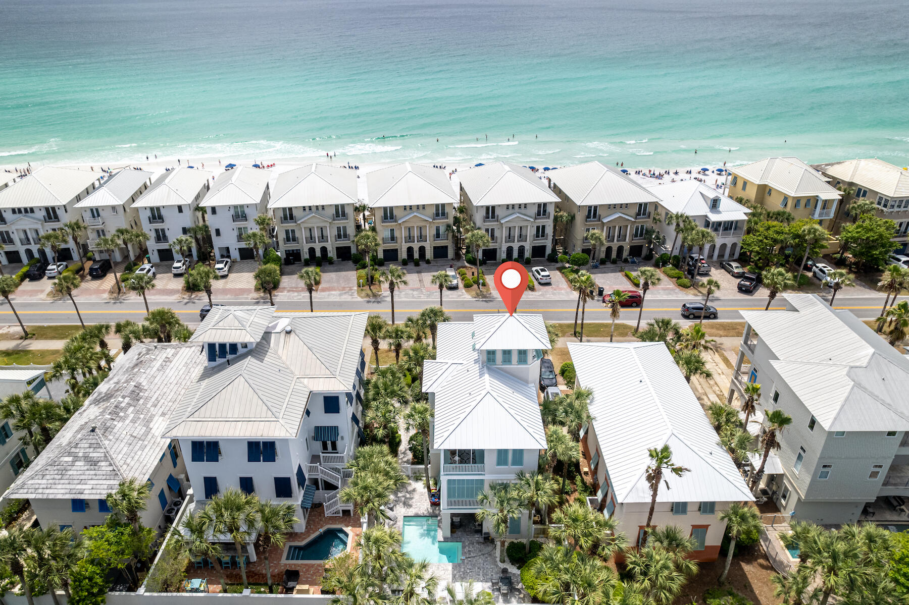 STRONG RENTAL INCOME OF $183.460 for 2022. 1812 Scenic gulf Drive is located in the much sought after Frangista Beach Development. 1812 Scenic Gulf Drive also known as the ''Mermaid Motel'' Beach House has been recently remodeled with upscale beach style decor with comfort in mind. There are multiple common areas to relax, from the first floor paver pool patio, to the porches and balconies on every level. The first floor boasts laid back living and easy access from the pool with a living area and kitchenette. The second floor offers the main living area and full kitchen. This 5 Bedroom home also has a bonus room on the 4th floor with amazing views down the Frangista Beach scenic walking paths and views of the gulf of Mexico. The ''Mermaid Motel'' beach home comes completely furnished and