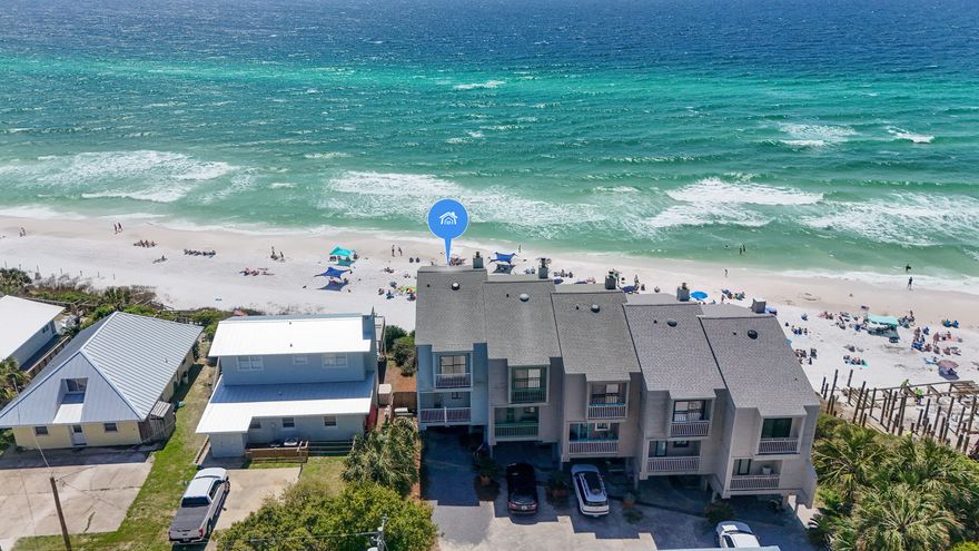 Welcome to 49 Hinton Bishop Drive #1, a remarkable opportunity to own a piece of paradise along Seagrove Beach, Florida. This exquisite property offers a serene escape with its prime location and captivating features. Situated on a quiet dead-end road, this end unit boasts a sweeping gulf front view, allowing you to immerse yourself in the tranquil sounds of the waves and birds. With 1,344 square feet of thoughtfully designed living space, this residence includes two bedrooms and two and a half bathrooms, providing ample comfort and privacy. The large ground-level sun deck is perfect for relaxing and unwinding, while two balconies offer stunning vistas of the sunrise and sunset, creating an idyllic setting for enjoying the beauty of the Emerald Coast. Practical amenities enhance the convenience of this property, including two exterior owner storage closets and covered parking. Embrace the coveted 30A lifestyle, where you can savor all that the Emerald Coast has to offer, from pristine beaches to vibrant local culture.

This property is a rare find, offering both tranquility and accessibility. Whether you are seeking a permanent residence or a vacation retreat, 49 Hinton Bishop Drive #1 presents an unparalleled opportunity to live in harmony with nature while enjoying modern comforts. Experience the allure of Seagrove Beach and make this exceptional property your own. 

Don't miss the chance to invest in a lifestyle defined by relaxation and natural beauty. Contact us today to schedule a viewing and take the first step toward owning this extraordinary gulf front residence.