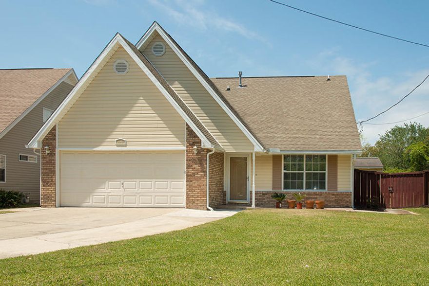 5 minutes to Hurlburt Field's main gate! Brand new interior paint just finished! House sits on 2 lots! All tile home in nice subdivision. Over-size driveway with a 2 car garage! Soaring ceilings in entryway and living room with gas fireplace. Master bedroom on main floor with all other bedrooms and loft area on the second level. Large kitchen with stainless appliances. Large Florida room on back of home. Privacy fenced back yard with shed and gazebo. Both shed and gazebo have power to them. Shed also has 220. Pet will be considered with owner approval and payment of a non-refundable pet fee. No smoking inside home or garage.