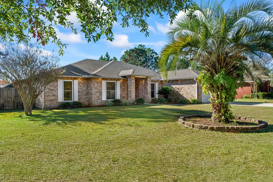 Brilliantly designed and beautifully updated, with Underground Utilities, this 4/3 Holley by the Sea home offers an exceptional blend of style, comfort, and functionality. Step inside to a welcoming tiled foyer that flows into a spacious interior featuring Wood look LVP flooring throughout the main living areas. A formal dining room and a separate office/study provide versatile spaces for both entertaining and productivity. The great room boasts a vaulted ceiling and opens seamlessly into a bright bonus living area/back recreation room with tile flooring, perfect for gatherings, hobbies, or extra relaxation space. The spacious kitchen is a true highlight, complete with stainless steel appliances, updated granite countertops, captivating backsplash, Island, and a charming breakfast nook overlooking the privacy-fenced backyard area with Above ground pool! Kitchen has beautiful granite Island with extra cabinet space for convenience and functionality for entertaining friends and family; Retreat to the impressive master suite, featuring wood-look LVP flooring and a luxurious tiled bathroom with dual vanities, a corner garden tub, double walk-in closets, and a beautifully tiled double walk-in gorgeous Tiled (floor to ceiling) shower, AND a private toilet area; The open split floor plan includes three additional generous bedrooms, offering comfort and privacy for everyone. Back bathroom near private bedroom has beautiful grey tiled floor; The extended Florida Room is a bonus for a rec room, office or more space to entertain guest and family; In addition to the large tiled Florida Room is also a screened in Lanai to enjoy watching family and guest swim in the Pool! Backyard has places for garden and already planted is Thyme, Rosemary, Blackberry and Avocado Trees; Shed included for tools and storage; As part of Holley by the Sea, you'll have access to world-class recreational amenities including three pools, a state-of-the-art gym, tennis courts, pickle ball courts, and more. With top-rated schools, white-sand beaches, and plenty of room to park your boat or RV, this home offers the best of Florida living. Live in unmatched paradise enjoy world-class amenities in Holley by the Sea; This home truly delivers the Florida lifestyle at its finest. Roof 2021; Water Heather 2023; HVAC 2021; 