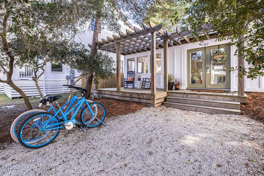 Dream big with our tiny house in Seagrove. Little house, big dreams, little house could become big house! Tucked back in the trees, this private, modern cottage will be your new favorite stay on the beachside of 30A. This cottage is in whimsical Seagrove Beach, ideally located to be central to everywhere you want to go but also secluded enough to see the stars from your front yard. The screened porch will be your new favorite place as you sip your morning coffee or nightcap and listen to the waves of the gulf. Other amenities include a well-equipped updated kitchen, fenced backyard, outdoor shower, and covered back porch.One of the best features of this home is its location. Located on a private drive off of scenic 30A, you will be within walking distance of the beach access