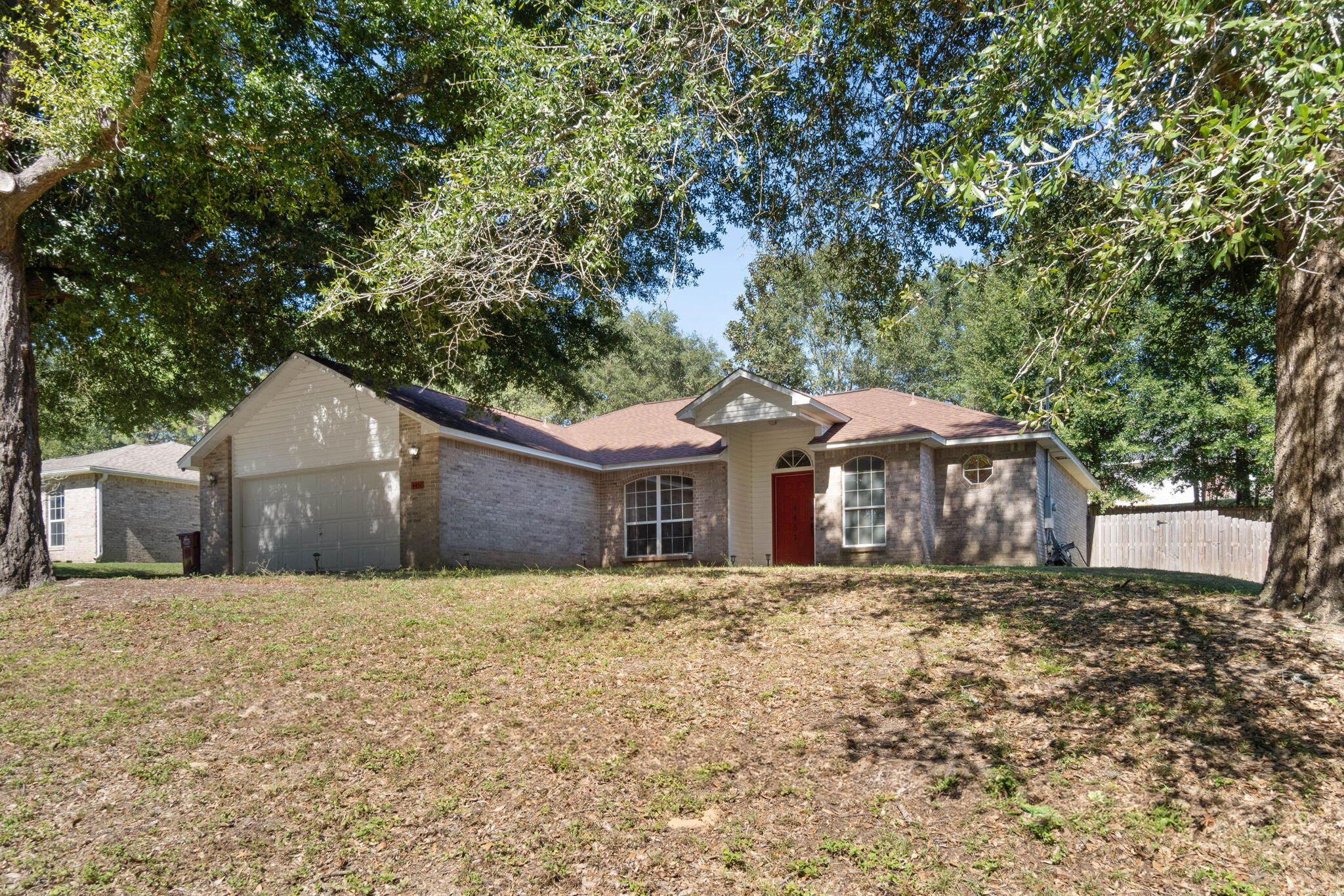 Welcome to 4451 Antioch Road, a beautifully maintained 3-bedroom, 2-bathroom home featuring a split floor plan and open-concept design, perfect for modern living.Inside, the spacious living area flows seamlessly into the kitchen and dining spaces, creating an inviting atmosphere for relaxing or entertaining. The kitchen is equipped with granite countertops, stainless steel appliances, and ample cabinetry, combining style and functionality. The primary suite, set apart from the other bedrooms, offers privacy along with a walk-in closet and en-suite bathroom. Two additional bedrooms share a full bath, making the layout ideal for family or guests.This home has been thoughtfully updated with a new roof installed in 2020 and a water heater replaced in 2021, ensuring peace of mind for ensuring peace of mind for years to come. Situated in a convenient location, it is just 35 minutes from the beach, 10 minutes from Duke Field, and 20 minutes from Eglin Air Force Base.

With its modern amenities, spacious yard, and fantastic location, this property is ready to welcome its next owners. Schedule your private showing today!