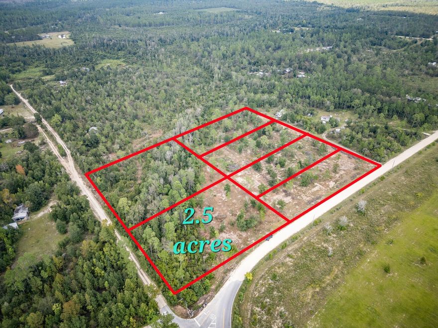 This 2.5-acre corner lot offers a prime opportunity for development in a peaceful setting. The land is high and dry, already cleared, and ready for construction. A 30-foot road is being built at the back of the property, improving access and convenience. Whether you're looking to build a dream home or invest in rental properties, this location presents an excellent chance to generate steady income. The quiet surroundings make it an ideal place to establish a lasting residence or a profitable investment. It's all about possibilities