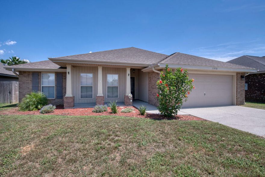 Welcome home to this darling home in Shadow Lakes Subdivision. The home sits on a cozy lot size for less upkeep, and features a semi open floor plan. Stainless Steel appliances convey with the home, blinds, and built in closet system in the master room.The home is currently move in ready for you to start your new journey on The Emerald Coast. Close to restaurants, beaches and shopping with a very small HOA. Call for a showing appt. today!