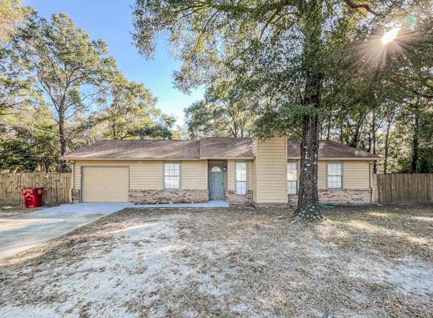 Available NOW....3/2 with easy commute to bases, beaches, & shopping. Large lot features a 1 car garage, privacy fenced back yard with yard building. Wood burning fireplace, breakfast bar, galley kitchen and large laundry. New paint throughout the home.  Clean and affordable. No inside smoking or vaping. Pets will be allowed with a $400 non-refundable pet fee and owner approval.