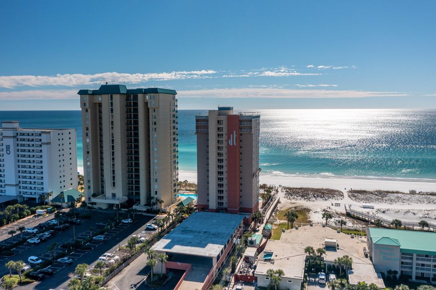 A desirable West end stack in Destin Towers in the heart of Destin. This 2 bedroom 2 bath has 1,300 sqft of living space and located on the 11th floor of this much desired condominium. Destin Towers is an astonishing 15 story gated beachfront condominium with covered parking Gulf-side pool, relaxing hot-tub & tennis court. Come and make this unit your own.