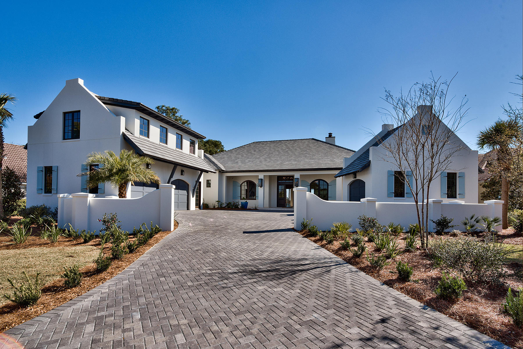 This unique 5 bedroom, 5 bath home located in the exclusive neighborhood Burnt Pine Cove in Sandestin Golf and Beach Resort. Pecky Cypress Ceilings, Beams, Custom Cypress doors, Carrara Marble Baths, Coral Stone Terraces and geregeoud lighting throughout. Views of the 16th fairway of the Burnt Pine Golf Course can be seen from the large pool and outdoor living area. Large his/her closets and a spectacular master bath. Gourmet kitchen with custom cypress cabinets, walk in pantry and quartzite counters. Wolf range and sub zero refrigerator. The 3 bedrooms all have their own private baths. An additional larger guest suite sits above the garage with a stunning bathroom and separate summer kitchen.