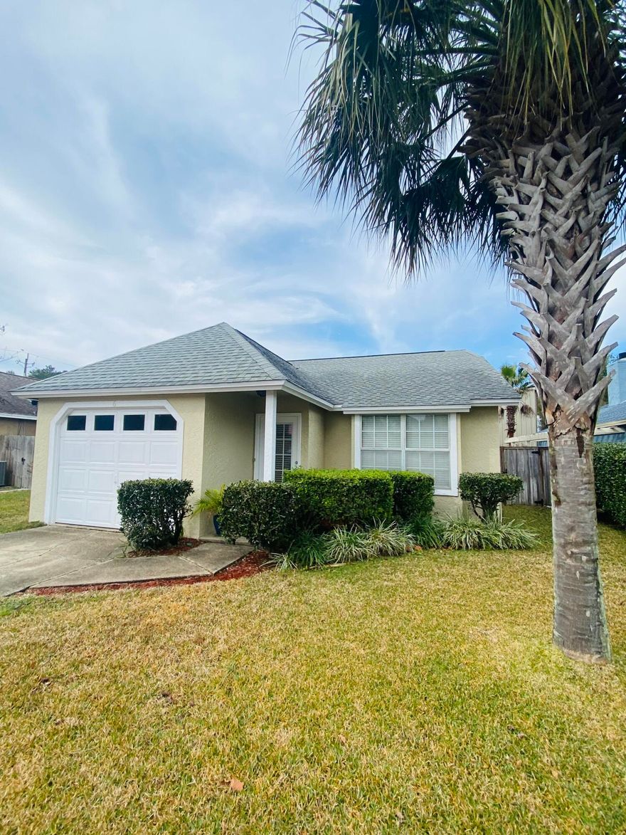 This is a French provincial architecture,  that has been very well maintained.    It is beach living in the heart of Destin.  This  2 bedroom 2 bath home with spacious living areas is perfect for a new homeowner or investment property.  The backyard  is adorable and has enough room to accommodate outdoor grilling, dining, and entertaining. The bathrooms have been recently updated. This property will not last long.  Buyer to verify all important Details.