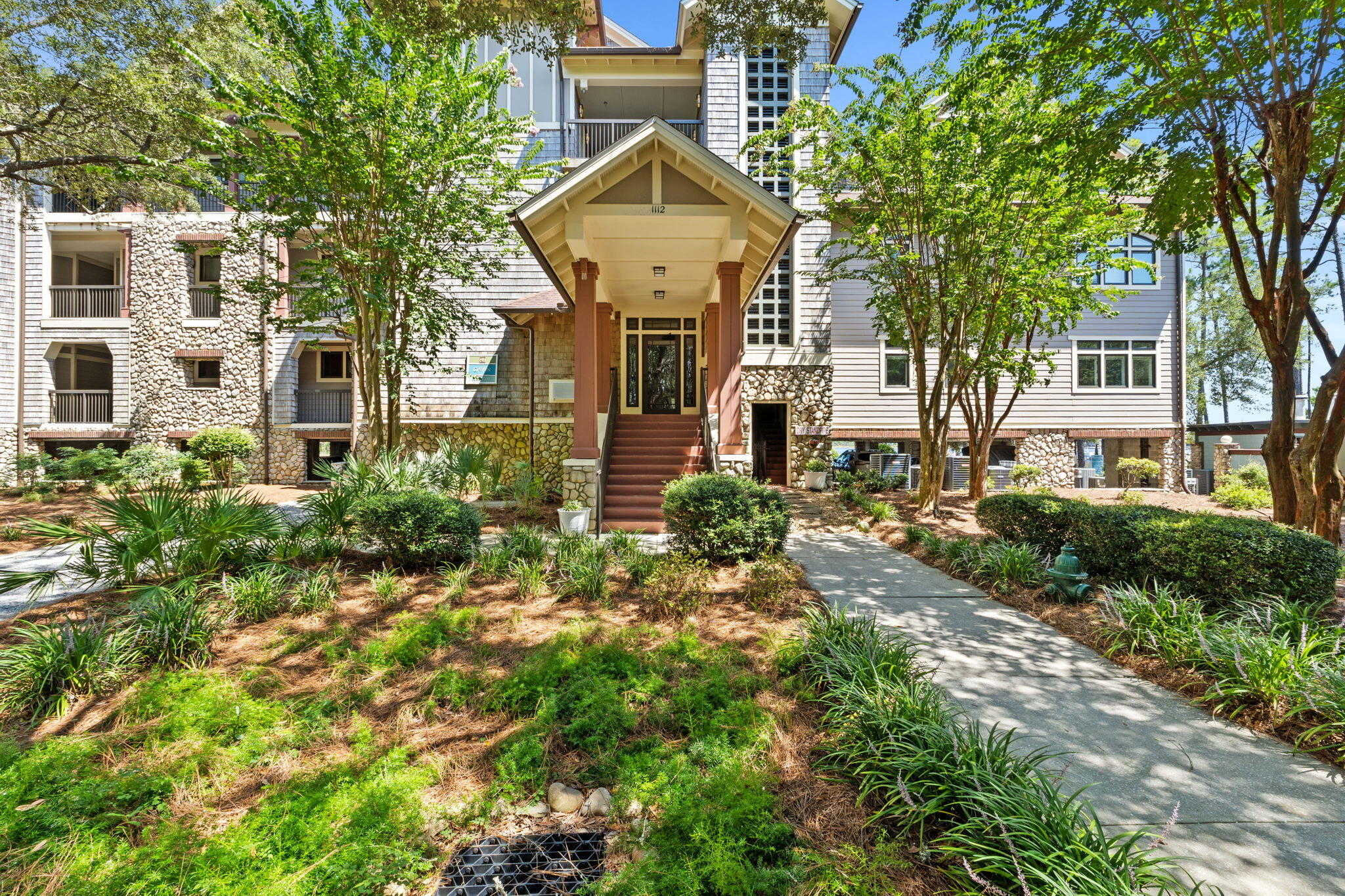 Luxury Waterfront Living in the Exclusive Gated Community of Wild HeronExperience unmatched privacy and serenity in this beautifully designed 4-bedroom, 3.5-bath waterfront residence, perfectly nestled within the prestigious gated community of Wild Heron. With no common walls and no neighbors above, this home offers the feel of a private retreat with all the benefits of low-maintenance living.Enjoy panoramic lake and sanctuary views from nearly every room thanks to windows on all sides, flooding the home with natural light and a true connection to nature. Two expansive balconies, including a private one off the master suite, invite you to unwind and soak in the beauty of the peaceful surroundings. Come enjoy the lifestyle you deserve.