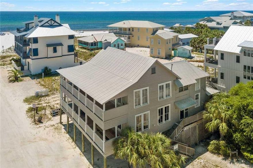CURRENTLY UNDER CONTRACT, SELLER ACCEPTING BACKUP OFFERS. Imagine owning a home featuring large wrap around porches w incredible Gulf Views once used as the Coast Guard headquarters for a cavalry unit during WWII. A home built so solidly that it has withstood storms & hurricanes over decades & remained standing strong. Nicknamed ''The Washaway,'' this stunning historic beach home was built in late 1800's in the heart of Grayton Beach. Features 4 bdrms, 3 full baths in a floor plan reminiscent of treasured days gone by. A beautiful central breezeway can be enclosed, further enhancing this spacious and thoughtful floor plan that's ideal for family and visiting guests. Original hdwd floors, shiplap walls, tons of natural light add to the home's unique character. Well maintained home w new HV
