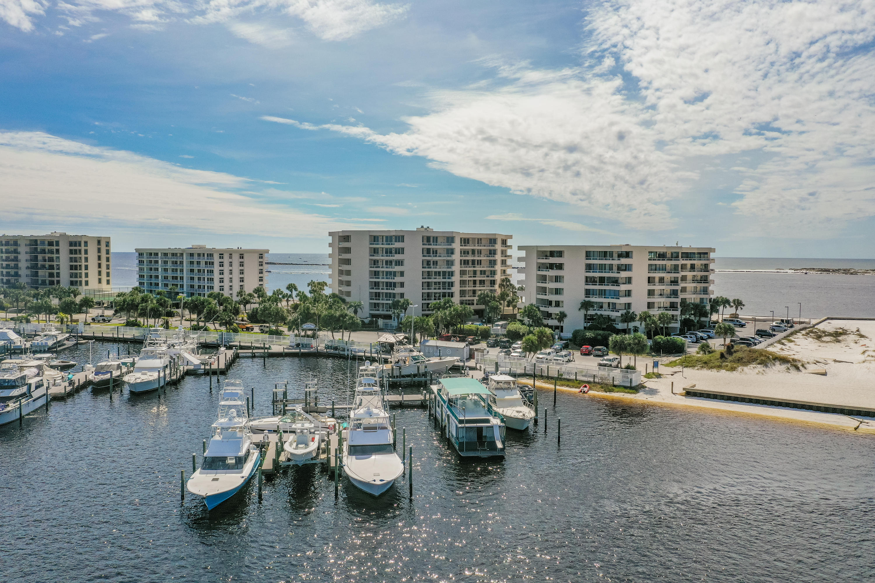 Very large slip suitable for 60' +/- boat with easy access in and out of Destin's east pass. Perfect for sport fish owner who wants their own slip. East Pass Towers marina is a great place to dock your boat on deep water just minutes to the East Pass, Choctawhatchee Bay and the Gulf of Mexico. Situated in a very desirable location, the newly renovated marina offers a gated entry for security & privacy, fish cleaning & pump station, electric service, cable, phone, and water.***Buyer is responsible for personally verifying details about this property. Any information contained in this listing is believed to be accurate but is not guaranteed.***