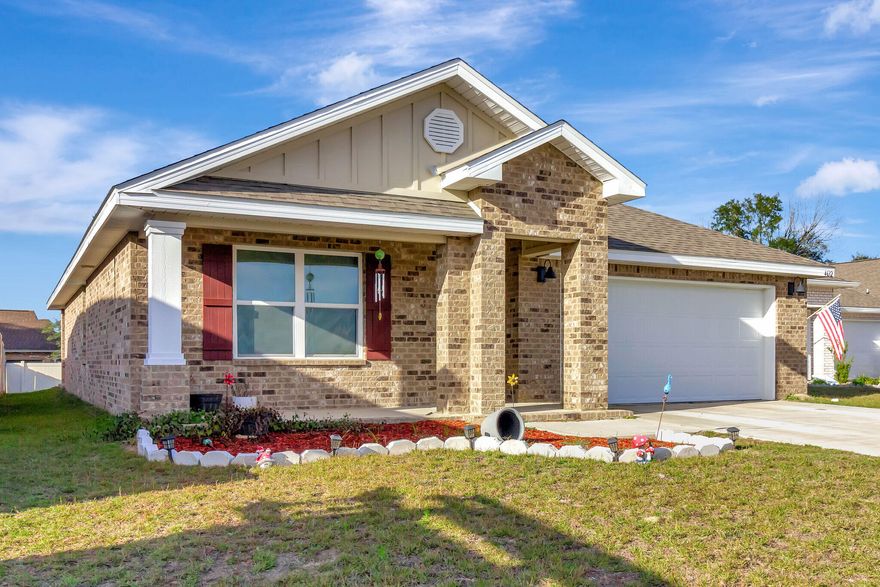 Welcome to your new home in Crestview, FL! This spacious 4-bedroom, 2-bathroom house is perfect for those seeking a comfortable and convenient living space. The covered patio provides a great spot for outdoor relaxation and entertainment, while the kitchen island offers ample space for meal preparation and gathering with loved ones. The brick exterior adds a touch of charm and durability to the property. Located in Crestview, you'll have easy access to a variety of amenities and attractions, ensuring a convenient and enjoyable lifestyle. Don't miss out on this fantastic opportunity to make this 4 Bedroom in CRESTVIEW your new home! Conveniently located and move-in ready, this home is a perfect place to call home. Don't miss your chance to see it! Schedule a showing today. Call 850-729-0399 View rental requirements or apply at www.RentwithBSR.com

No smoking or vaping. A small dog may be allowed with some restrictions and a $400 non-refundable pet fee. FEES: $50 per adult 18+ application fee, Landlord Liability Policy (if proof of Renter's coverage is not provided) $15 mo, Pest Assurance pest control policy $20 mo.