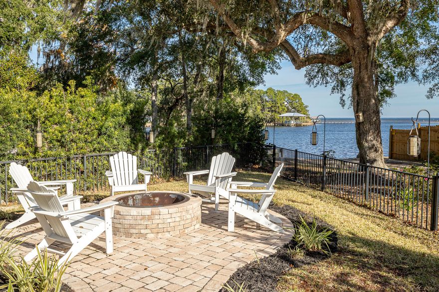 Full amazing views of the Choctawhatchee Bay and Mack Bayou without the price of waterfront property.  As you step into the home views are prevalent thanks to open living area with newly installed glider door opening onto screened in porch from the kitchen.  The expansive views of dolphin, birds and other wildlife can be seen throughout the home.  Just beyond the porch there is a  newly pavered patio with fire pit providing a relaxing spot to enjoy the beauty of the water. The home features open living space with 3 bedrooms and 2 and half bathrooms. The upstairs master bedroom overlooks the backyard. Imagine waking up to views of the water.  It is located in  a cul-de-sac of a low HOA neighborhood of Sacred Oaks. Just one homesite down is community dock for residential use & enjoyment.