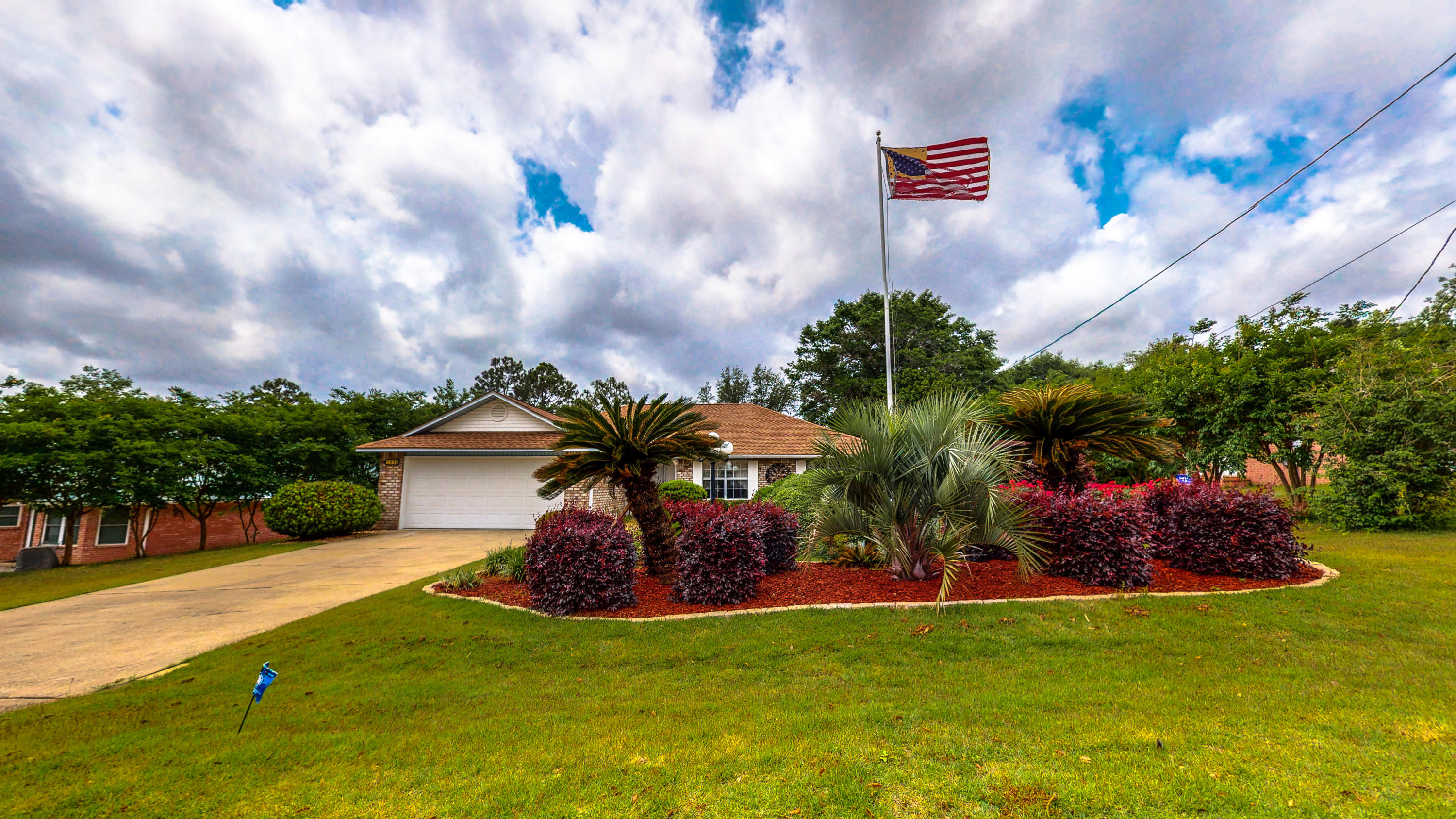 A South of I-10 location is perfect for all military families. Featuring a NEW ROOF, this gorgeous home is ready for you to call your own. Upon entering you have a light and bright Great Room with adjoining dining room. The Master bedroom is spacious and has a large Master bathroom with double sink vanity , large shower and walk in closet. The Great Room is well sized and is the center for activity in the home. Double glass doors lead out to a spacious screen porch perfect for relaxing and then to both a covered as well as open deck in the lovely yard. Back inside the kitchen features a center island and overlooks the family dining area and lovely back yard. Two bedrooms and a hall bath complete this home. Check this lovely home out while still available. You will be glad you did.