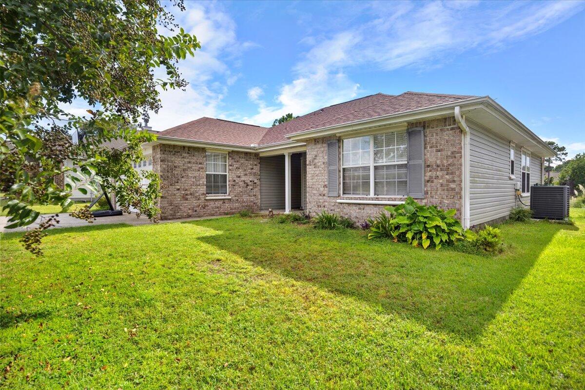 Wow! You've found a true Gulf Breeze gem! This charming 3bed, 2bath home offers a serene lake view with a large backyard! Simply perfect for enjoying peaceful evenings, stunning sunsets and even gardening! The open split floor plan gives you the ideal balance of flow and privacy.The converted garage adds an impressive amount of functional living space, think game room, home office, gym, or media room...the options are endless! (can also be converted back easily) Plus, Neighborhood features its own park, sidewalks making it perfect for outdoor fun and community connection.SOLAR panels paid by seller - drastically reducing your utility bills while you live comfortably in this fantastic home.Don't miss your chance to make this home yours schedule your showing today!