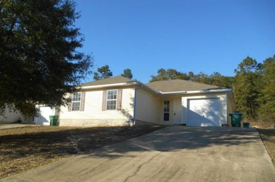 REO ~ Awesome Starter Home! This 3 Bd / 2 Ba home offers lots of potential for a starter home. Convenient to shopping, dining, schools & both bases. Prior to seller receipt & approval of the full title package from foreclosure, title to the Property will be conveyed by a quit claim deed.