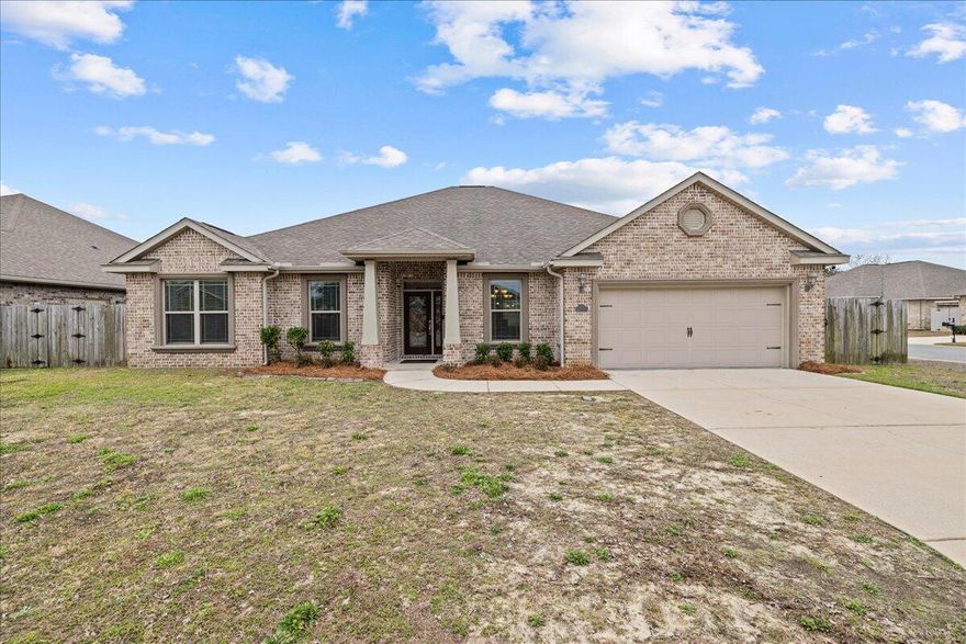 Stunning 5-bedroom, 3-bath home located in the sought-after Majestic Oaks Community. This spacious open-concept floor plan features a beautiful kitchen with abundant cabinetry, granite countertops, stainless steel appliances, a breakfast bar, and a cozy breakfast nook, plus a separate formal dining room perfect for hosting.Retreat to the large primary suite, complete with a spa-like ensuite bathroom offering a double vanity, relaxing garden tub, and separate shower.Step outside to an entertainer's dream backyard with privacy fencing and a large covered patio--ideal for relaxing or gathering with friends and family.This home is complete with a 2-car attached garage.Conveniently located in Fort Walton Beach, this home offers easy access to local military bases, shopping, dining, and the gorgeous white-sand beaches of the Emerald Coast.