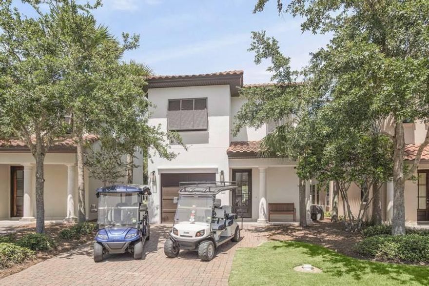 LOCATION LOCATION LOCATION!!! TOTALLY RENOVATED  4 BEDROOM 4 BATH HOUSE WITH GARAGE ON THE GOLF COURSE AT VILLA LAGO AT SANDESTIN GOLF & BEACH RESORT.  HOME HAS NEW FURNISHINGS, 2 6 SEATER GOLF CARTS CONVEY. CONVENIENTLY LOCATED ACROSS FROM THE COMMUNITY POOL & CLUBHOUSE.Kitchen has White Quartz Counter tops and Stainless Appliances.Located in Walking distance to The Village of Baytowne Wharf for Restaurants, Shopping, Night Life, Marina and Tennis Center.Strong Rental Income Property.Home Sold Turn Key with All Furnishings and Golf Carts.2 BALCONYS, one on 1st Floor and 1 on 2nd Floor off Main Bedroom.SNOWBIRD IN HOUSE UNTIL 3/1/25