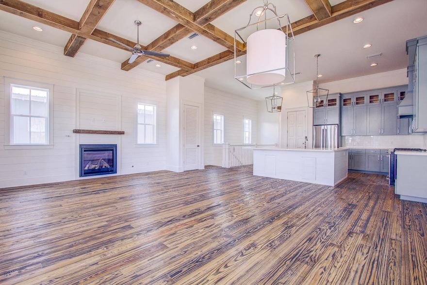 BRAND NEW BEACH HOME
Seacrest Beach!
New Construction Completed May 2016
This 2 story home with an open floor plan has 2 large front and back covered porches on 1st floor,a 3rd screened porch w/ built-in grill & sink is located directly off family room and kitchen. Grand staircase at entry with Shiplap detailing up entire staircase. There are 2 oversize master suites, a third guest bedroom with attached bath, along with half bath upstairs off oversize family room. Double Bunk Room is terrific for families. All bedrooms have Shiplap detailing on walls and vaulted ceilings. The large family room has rich wood beams, Shiplap on walls, and gas fireplace. Deeded Beach