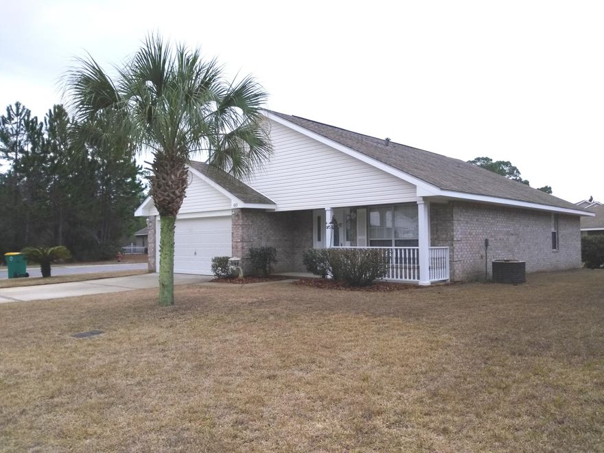Great neighborhood with DEEDED Water Access and Underground Utilities, close to Hurlburt Field. Home is brick with a Dimensional Shingled Hip Roof, brand new luxury vinyl plank flooring and new carpet in bedrooms, new paint throughout, move-in-ready! The Kitchen with Breakfast Bar opens to the great room with additional living space that could be used as formal dining or living area. Laundry divides kitchen and garage. Master Bath has Double Vanities, a garden tub/Shower combo PLUS a linen closet and large walk in! Marsh Harbor borders on undisturbed wetlands to access the sound. There is also a community boardwalk, lake, private roads and breathtaking views from the picnic area on the Santa Rosa Sound! A wonderful pristine little neighborhood.