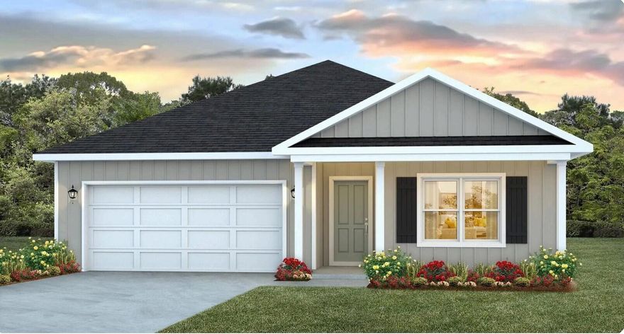 Blackwater Reserve is a NEW community under construction, featuring a beautiful community pool, Lazy River and Pickle Ball. The 'BEAU' model is a highly desirable open concept floorplan, 9 ft. ceilings, built-in lighting and a fabulous layout for relaxed living, 4 bedrooms, 2 bathrooms, 2-car garage, covered patio & the 'Smart Home Connect 'System with a variety of convenient Smart Home devices. NICE open living room with the dining area open to the kitchen & living room has lots of windows for natural lighting. A well-designed open kitchen includes stainless steel appliances, a smooth-top range, built-in microwave, gorgeous quartz countertops, quiet dishwasher, corner pantry, island bar, eye-catching wood-look flooring & plush carpet in the bedrooms. Beautiful craftsman curb appeal.