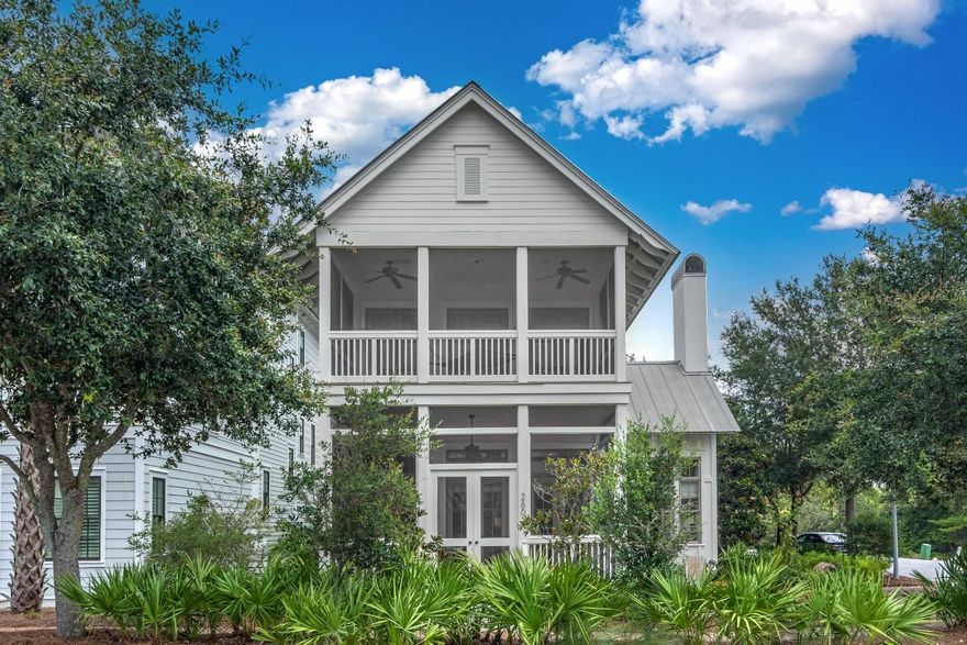 This beautifully crafted home located in the highly desired community of Cypress Dunes exemplifies coastal elegance. Built on one of the community's larger corner lots overlooking the tranquil Cypress pond, this exceptional home boasts three screened porches and a large outdoor patio; this is coastal outdoor living at it's best. This home offers the only attached Carriage House in the community, a stunning addition that includes a luxury private apartment with balcony, an interior lockout, a private exterior entrance, an owner's closet and two-car garage. With 5 years of rental history available, the Carriage House has been one of the most desired rentals in the community while averaging over 300 rental days per year. The first floor boasts 12-foot ceilings, shiplap walls, custom built-ins, hardwood floors, an open floor plan with truly an abundance of light. An open kitchen with stainless steel appliances adjoins open living and dining areas. Double master bedrooms are located on both the first and second floor, and upstairs you will find two additional bedrooms, with en-suite bathrooms. This home is conveniently located just down the street from the pool and amenity center.

This home was built with all Pella DP-50 Architect Series aluminum clad windows and
doors, Hardiplank fiber-cement siding, Galvalume metal roof, and 8' solid core wood doors.

Cypress Dunes is a luxury resort community tucked away on Scenic Highway 30A! Conveniently located at the West end of 30A and just minutes from the beach, shopping, entertainment, dining and more! Cypress Dunes subdivision consists of 44 acres situated 25 feet above sea level and is in an ''X'' flood zone. Cypress Dunes is known for it's landscaping of native plants, a 200-year old Cypress Head, state of the art amenity center, and breathtaking views of a Coastal Dune Lake and the Gulf of Mexico! Completely surrounded by Topsail Hill State Preserve so the views are permanently unobstructed! Topsail Hill State Park offers 3.2 miles of secluded white sandy beaches, kid activities, nature trails, campsites and a tram to the beach! The Cypress Dunes amenity center boasts an infinity-edged pool, hot tub, workout facility, outdoor covered fireplace, 2nd level sunset deck, and a community room with a commercial kitchen, all overlooking the Gulf of Mexico!

Please submit either proof of funds or pre-approval letter from lender when submitting an offer. All measurements and information are believed to be accurate, but not guaranteed. Buyer should measure/verify all pertinent info within home inspection period.