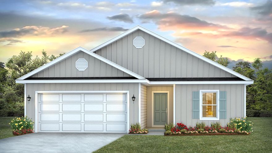 Welcome to 226 Gray Owl Drive, a new home at Owl's Head Farms in Freeport, Florida. This home is currently under construction and features the Lismore floor plan. The foyer opens to a bright living space, with two secondary bedrooms and a full bathroom tucked off to one side. These rooms are perfectly sized for guests, children, or even a home office, with each offering plenty of closet space and easy access to the shared bath. This home featuring modern finishes and engineered Vinyl plank flooring throughout the home except for the bedrooms where you'll find plush carpet.