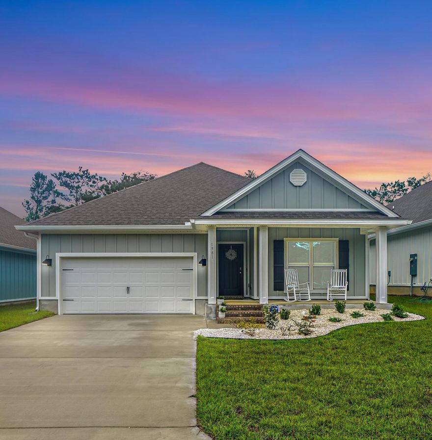 **NAVARRE'S NEWEST WATERFRONT COMMUNITY!! THIS LOW-MAINTENANCE AND FAMILY-FRIENDLY HOME IS SURE TO IMPRESS WITH ITS SMART HOME FEATURES!! Smart home capabilities (controlled heating & cooling, lights, front door accessibility with video alarm, Fiber optic internet and 24/7 home monitoring service. All these features can be accessible from your smart phone.) The open floor plan allows for a welcoming, light-filled entertainment space with uninterrupted flow of Luxury Vinyl plank Flooring mixed with light beige short shag carpeting in guest bedrooms. Architectural designed trey ceilings in Living room and master bedroom. Chef-friendly-kitchen features a sizable corner pantry, stainless steel appliances, granite countertops.