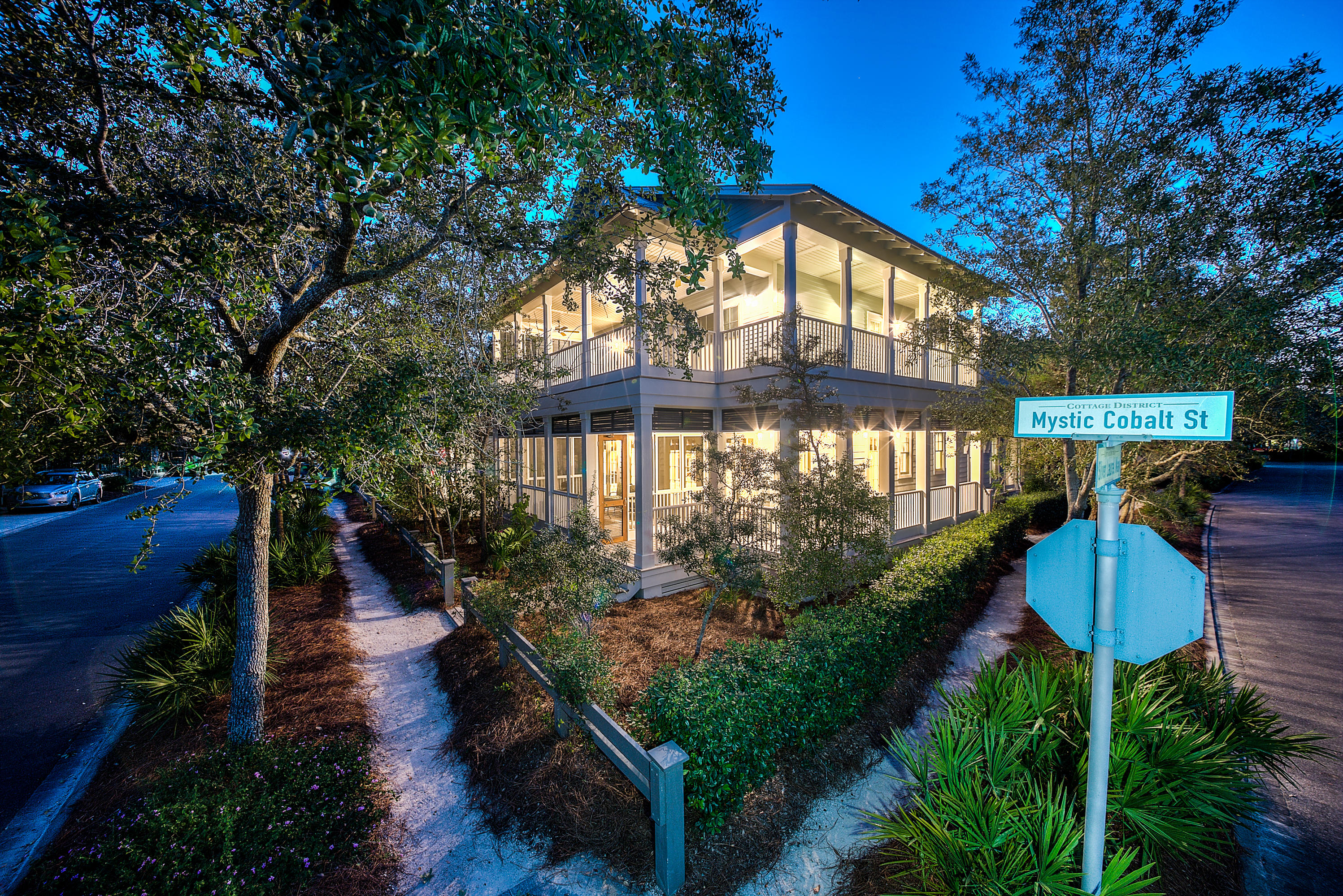 Nestled on a corner home site and just three blocks from the beach, this fantastic WaterColor cottage makes the perfect 30A retreat with 5 bedrooms,5 and 2 half baths including a full carriage house. Enjoy plenty of space to be outdoors with large open porches, screened porches and a nice private sitting area between the house and carriage. Inside are bright and welcoming details such as tall French doors and ample windows. The gourmet kitchen includes stainless steel appliances, granite countertops and a large breakfast bar. There is an additional large bedroom on the first floor with a private door to the patio. All bedrooms feature private bathrooms and personal doors to either a porch or balcony. The beautiful master suite includes a fantastic master bathroom with a garden tub large enough for two adults, a separate double-headed shower and a private porch. There is a separate sitting area on the second floor for the kids to have their own escape after a day on the beach. The charming carriage house includes a bedroom area, a dining area and a full kitchen all located atop a large 2 car garage. Additional highlights include new exterior paint (2015), three new HVAC units (2015) and additional washer/dryer hook-ups downstairs and in the garage. This home will be perfect for any family to enjoy or investor as this house has a proven rental history. Just a couple blocks away from the Watercolor Boathouse or the boutique Watercolor shops and restaurants, you cannot beat this location! Located on 499 acres in the renowned South Walton Beaches, WaterColor was created with families in mind and offers the charm of small town life. Exceptional community amenities include several beautiful swimming pools, a gulf front beach club, nature trails, kayaking, canoeing, a fitness center, tennis, Camp WaterColor for kids, parks and green spaces.