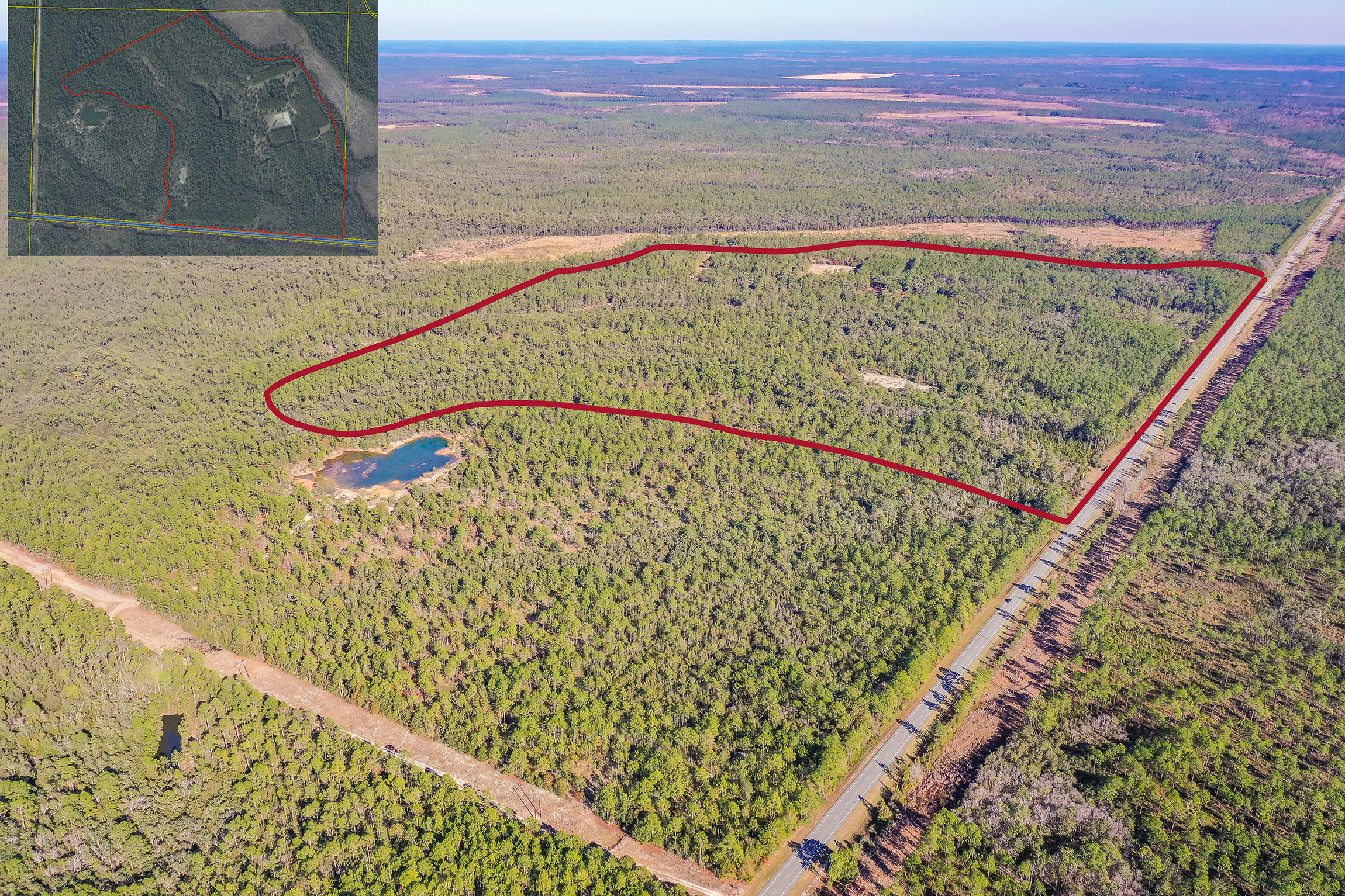 This exceptional parcel is 211+ acres, just minutes from 331 and east of Windswept on Highway 20. This is a rare offering with endless opportunity for private use or development of 180-200+ homesites (there are infinite options for subdividing). With the massive amount of development and growth from South Walton County to north of the bay, this property makes a very unique offering. The parcel is located less than 20 minutes from the beaches of South Walton and all the Emerald Coast offers. Buyer to verify all land use and property dimensions.