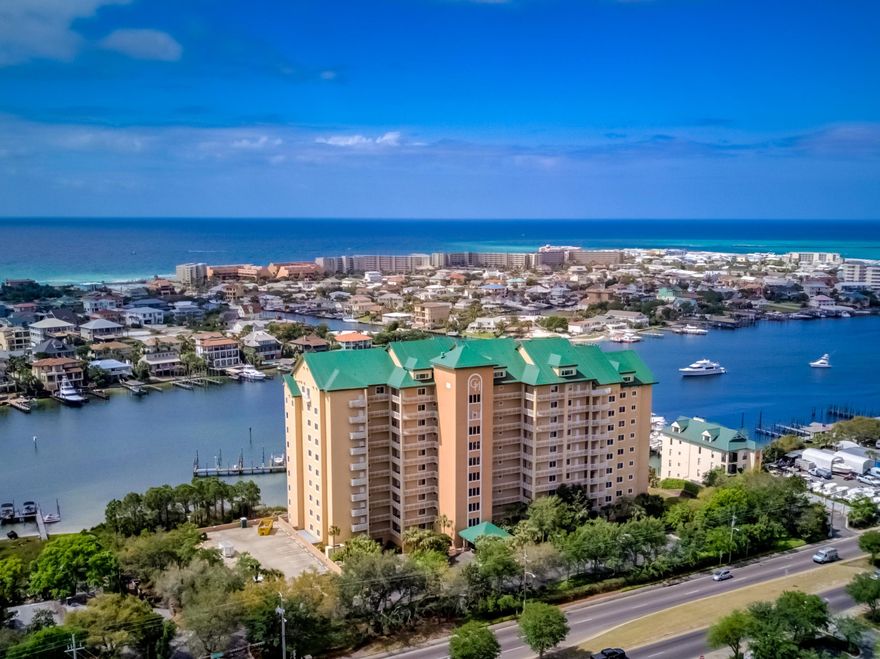 Incredible views from this 8th floor residence, plus your own boat slip toward the eastern end of Destin's beautiful harbor! This 3-bedroom/3-bath condo features fabulous views of the Gulf of Mexico, Destin Harbor, Norriego Point and East Pass from the open living/dining/kitchen, the spacious balcony, and from 2 of the 3 bedrooms! You'll love the quiet mornings hearing bird calls, the amazing sunsets (with your southwesterly view) and the lovely warm evenings under the stars! The master suite features dual sinks, a jetted tub, separate shower, w/c and 2 large walk-in closets. Grand Harbor's amenities include a pool, spa, outdoor entertaining area, workout facilities, boat dock and more. And Boat Slip #1 is included!