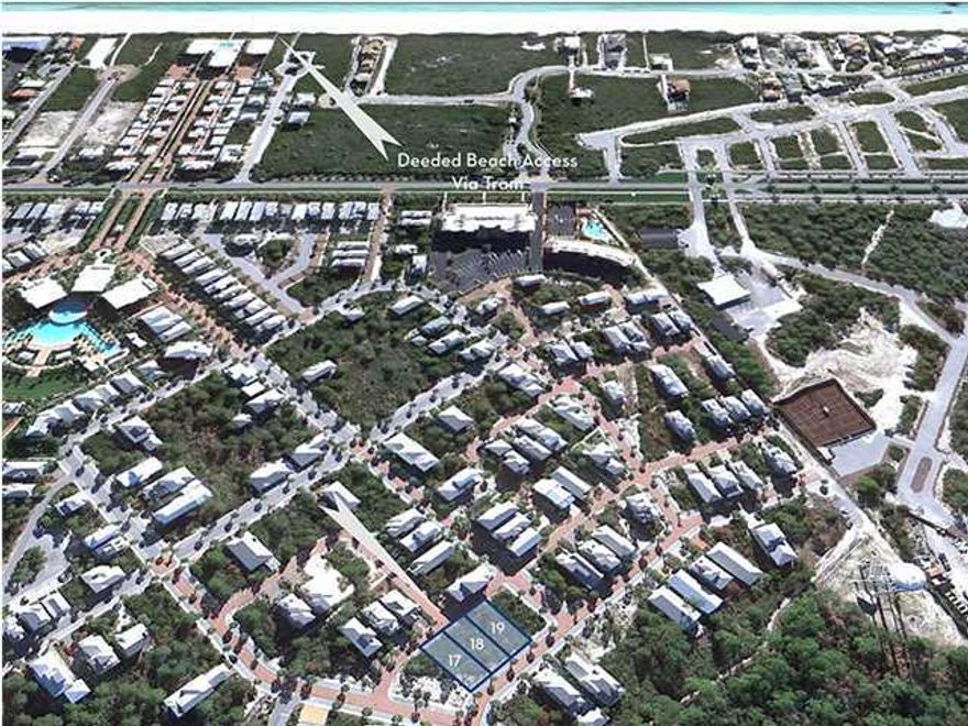 This lot is one of three adjacent lots for sale by the same seller. It can be purchased individually or in conjunction with one or both of the other two lots for additional space to build your dream home at the beach! Seacrest Beach features a 12,000 square-foot lagoon pool, deeded beach access and close proximity to shopping and dining at Rosemary Beach and Alys Beach.