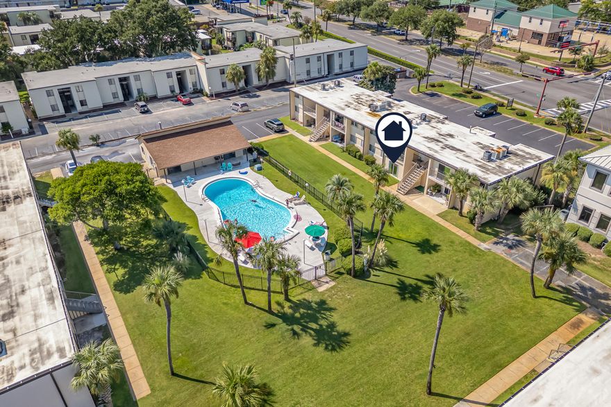 Here's your opportunity to own a super-affordable two-bedroom condo right here in Fort Walton Beacha"a destination people dream about, plan for, and return to again and again for its sugar-sand beaches and endless Florida fun. Whether you're searching for your own getaway or a proven short-term rental investment, this condo at Sea Palm checks all the boxes.Sea Palm sits right on the Intracoastal, giving you front-row access to fishing, paddleboarding, and waterside fun. The pure Gulf is just 10 minutes down the road, making every day feel like vacation. Invite friends to swing by and pick you up on their boat, then return to relax by the sparkling 8-foot-deep pool or gather in the community room for a perfect day together.Inside, this two-bedroom condo is a coastal cutie you can enjoy anytime you likeor book it solid as an income-producing rental. With a proven track record, it's ready to work for you from day one. Best of all, this is the only available unit in Sea Palmmaking it a rare find you don't want to miss.

Run, swim, skip... do whatever it takes to come see your place at Sea Palm.