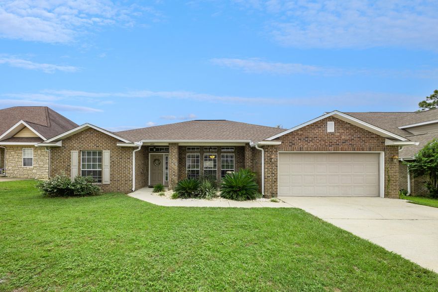 *Sellers offer $4,000 credit to the buyer(s) for closing costs or purchase points.* This well-maintained brick home is in a great location (south of I-10) for quick commutes to work or the beaches. It has an open floor plan and vaulted ceilings; with the big windows and natural light there is a great feeling of space. Split bedroom design for privacy. Tons of storage space in the bedrooms and in the walk-in pantry. All new stainless steel appliances within 3 yrs. Granite countertops in the kitchen & both baths. The master bath offers a corner garden tub, separate shower, walk-in closet, and dual vanity sinks. The two car garage, flat driveway, raised flower beds, and a shade pergola lets you enjoy the outside as much as the inside. Fenced yard and no carpet! The great location, practical floor plan, and high end finishes make this a fantastic home all around!