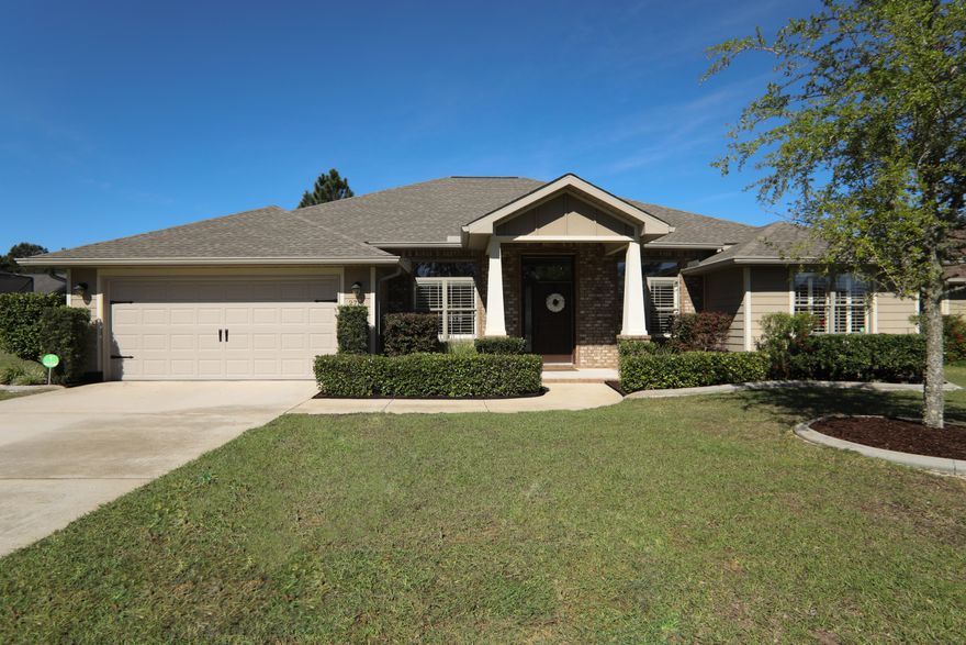 Enticing lake front home! There is much to be appreciated about this home and the neighborhood. In the backyard, start off your mornings or cap off your evenings relaxing under the covered patio. From the covered patio, you can enjoy the beautiful lake view, watch the blue herons, and listen to the chorus of frogs croaking, and crickets chirping in the evening. Inside the home, enjoy the 10-foot ceilings in the great room, kitchen, office, and dining room... giving a nice open feeling. Cooking will be a breeze in the kitchen, which is fully stocked with stainless steel appliances, pantry, breakfast bar, and an eat-in area! The living room, office, and all bedrooms are carpeted. The rest of the home has beautiful 18-20 tile flooring! Home is situated in a quiet and peaceful subdivision. Shopping, schools, beaches, and Hidden Creek Golf Course located nearby. Call today to view this beauty!