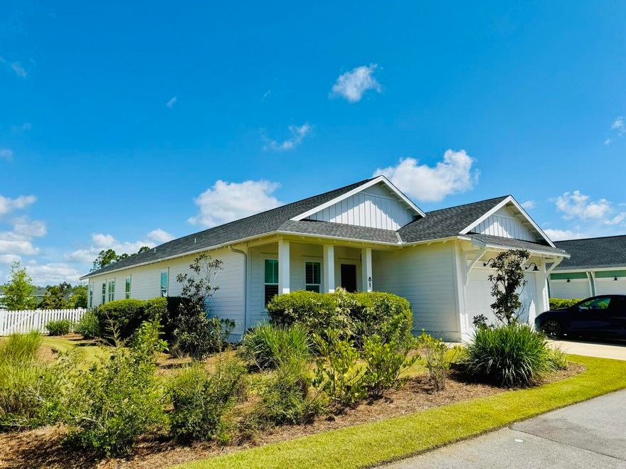Newer-built, one-level home in Watersound Origins, 4 bed/3 full baths + extensive upgrades. 2,226 sq ft, 10-foot Ceilings & 8-foot Doors + gas lantern front porch, Tesla Charger in garage, a screened-in back porch that opens to an IPE wood entertainment deck w firepit. 4 1/2'' Plantation Shutters, WOLF Range, Bosch Refrigerator & Dishwasher, Sharp Drawer Microwave, Vent Hood, Quartz Countertops, 7 Surround Sound In-Ceiling Speakers in Living Room for Immersive Sound + 2 In-Ceiling Speakers in Porch, Undersink-installed Kohler Water Filtration System, Dry-Bar w Lighted Cabinets, Solid Core Doors, Crown Molding Throughout & Wood Floors. Outdoor upgrades include a large, fenced-in, manicured, private back yard with a IPE-wood entertainment deck & concrete gas firepit and installed gutters.