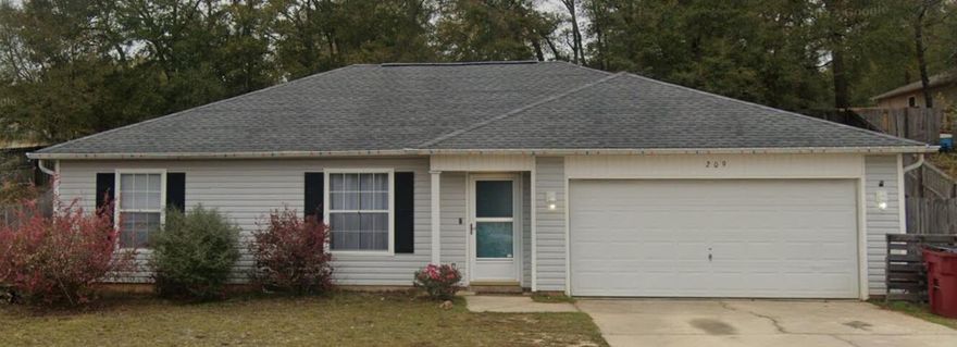 You don't want to miss this one!  Conveniently located--fabulously affordable--3BR/2BA/2-car garage, ranch home in the heart of Crestview!  Cul-de-sac street means no thru-traffic! New Roof 2023...New luxury, vin                                                                                                                yl plank flooring throughout 2024...New HVAC 2023 (7-year warranty remaining!)...Ceiling fans throughout...Volume ceiling in Living Room...Master Bedroom features a walk-in closet & Master Bath...Fun chalk walls in Kitchen and Guest bedroom...All-electric...Washer/Dryer hook-ups inside hallway...Property currently has a Terminix termite bond with pest control. Call for appointment to see for yourself!