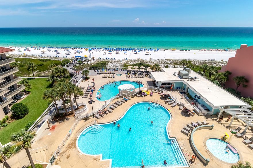 Gulf Front and Gorgeous! Located in the exclusive gated community of TOPS'L Resort, this condo has been completely REMODELED and beautifully DESIGNED! The floor to ceiling sliding glass doors allow for lots of sunlight and breathtaking views of the Gulf of Mexico. The oversized balcony is the perfect spot to watch the kids play in the pool or to relax after a long day at the beach. Complementing the stunning interior, this unit features an open floor plan, crown molding, 9-ft ceilings, tile flooring throughout and designer furnishings. The gorgeous kitchen has been upgraded with granite counter tops, upgraded cabinets, and stainless steel appliances. Both master and guest bathrooms have also been beautifully remodeled with upgraded cabinets,granite counter tops, extensive tile work and upgraded fixtures and mirrors. The spacious gulf front master bedroom also features stunning views of the gulf and the pool with balcony access. This MUST SEE condo is not only rental ready, but also ready for you to begin making memories!
TOPS'L is a 52 acre, world class tennis resort offering owners and guests: 600' of beach frontage, gulf side pool, tiki bar, Blue Dunes Grill, certified massage therapists, fitness, 14 tennis courts, basketball, racquetball, shuffleboard and so much more! TOPS'L is also convenient to superb dining at Grand Boulevard and Baytowne Wharf at Sandestin, shopping, golf and healthcare. Come enjoy the resort lifestyle TOPS'L has to offer!