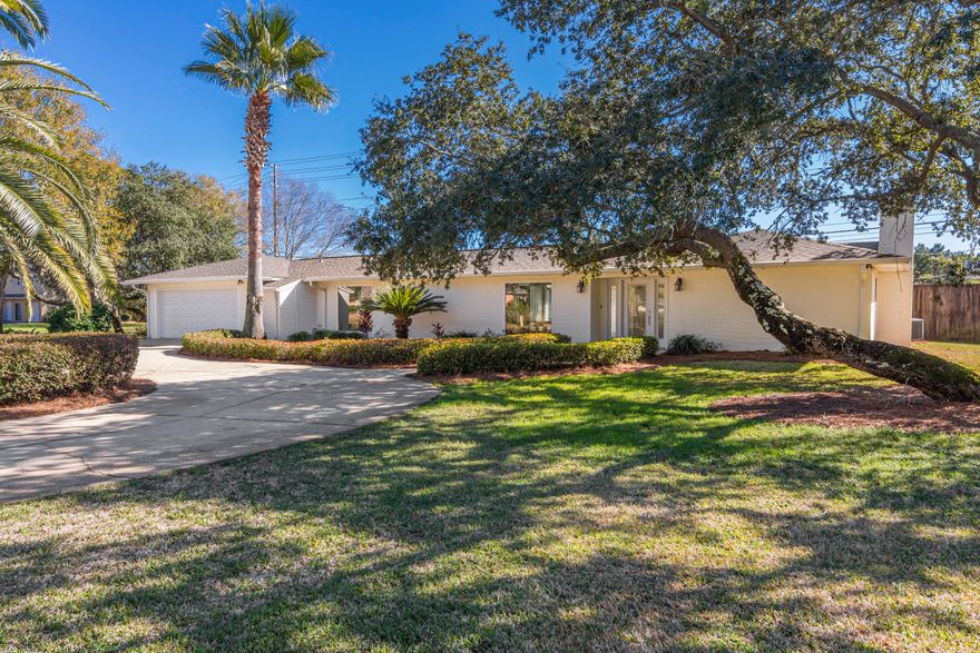 Nestled in the friendly neighborhood of Sandestin Estates, this well-kept four bedroom and three bathroom residence is a must see. Features include; a nearly half acre lot, a large open living space with an abundance of natural light, a formal dining area, a spacious kitchen complete with stainless steel appliances, three guest bedrooms with bathroom, a large master suite complete with a massive master bathroom, a jetted tub and separate shower, along with two walk-in closets. The home also has a private outdoor courtyard in the center and a large private yard to the rear. Roof was replaced January of 2020. Sandestin offers 4 Championship golf courses, a first class tennis center, a full service marina with water sports, fitness center, gorgeous sugar white sand beaches,