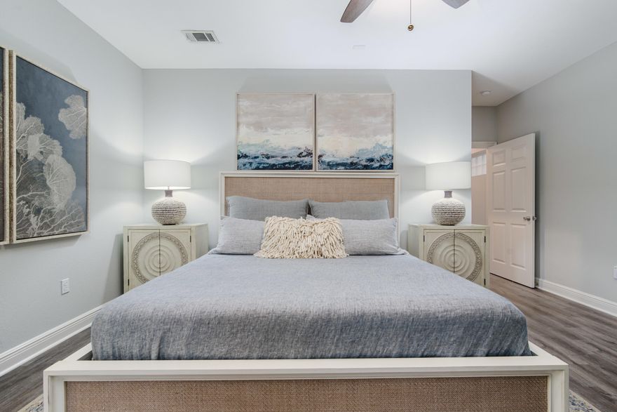 Renovated, redesigned and expertly redecorated since 2018. View the virtual tour and see this beautiful primary home or vacation rental property located one block off the beach. Home is 5 bedrooms and 4 baths in over 3100 sq ft of comfort and cool. Gorgeous kitchen design and 2nd floor living room area that's an entertainers dream. Third floor has triple bunks, 2 large bedrooms and sitting area. Each floor has large balcony/porch area for outdoor enjoyment. This property has deeded beach access, tennis courts, volley ball court, community pool and recreational room and HOA fees of $170 per month. 2020 rental income be $60K with heavy owner use and renovation. 2021 Rental income projections $90-110K