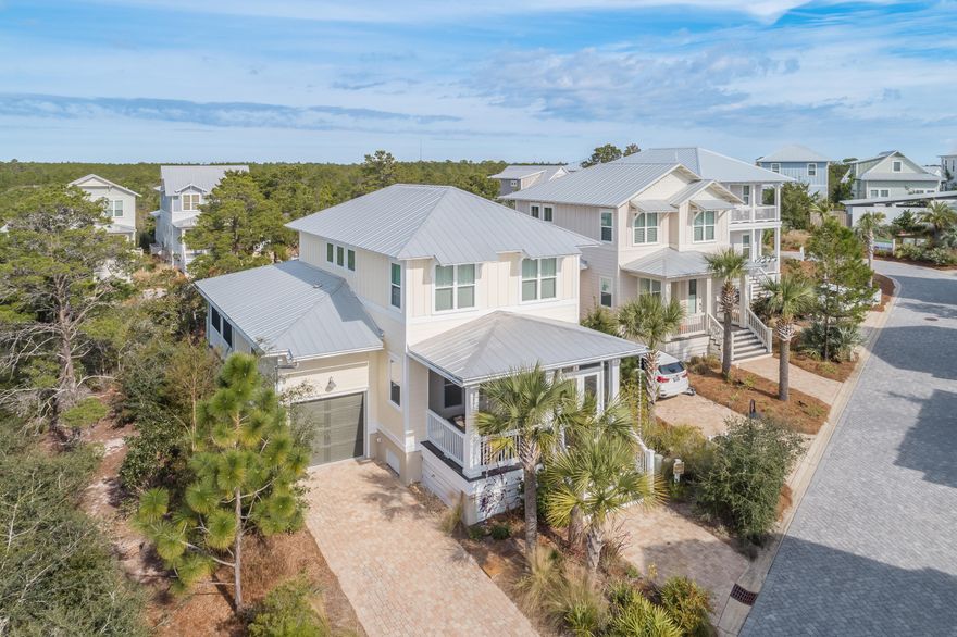 Highly upgraded 4 bedroom 3.5 bath florida cottage on one of the most coveted lots in Highland Parks on the West side of Scenic 30A! Centrally located to the beach, shopping, and dining all close by! This remarkable home sits on a quite rare interior lot that is close to the resort style pool while also backing up to green space preserve for added peace and privacy. Master Bedroom on the main level with a second Master upstairs! Covered/screened in porches both in the front and back of the home, along with an open design layout, makes this the perfect home for entertaining!! Multiple upgrades set it apart from the rest. Built to last and to withstand coastal weather with a concrete filled cinder block foundation, Hardie Board Exterior, impact windows, KDAT trim, 5-V Crimp metal roof, and closed cell insulation sealing the home from underneath. 

The features of the home include tankless gas water heater,  36'' gas range with vented hood, custom soft close cabinets / drawers, and GE Cafe' Series appliances. The first floor boasts 10 foot ceilings, 8 foot solid doors, and two step crown molding! Built with features that many homes in Highland Parks were not built with later, and multiple upgrades that this home boasts are abundant.  Meticulously maintained and recently repainted inside and outside.  Both porches were screened in and a paver patio section added, along with high end gutters and rain chain system added as well.  $45,000 in improvements / upgrades and paint done since purchased.  List of those items is available on request and attached in the documents section of the listing as well.
 
Proven rental history provides peace of mind.  Gross rents were $39,572 in 2017 and $42,408 in 2018, both with some owner usage so it could do more.  Projections are coming in at $50,000. 

Home is being offered furnished with a few personal exclusions!

Schedule your showing today this one won't last long!