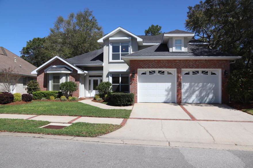 Golf Course views out your back yard and community green space as your neighbor.  WHOLE HOME GENERATOR INSTALLED IN 2018.  4bd home with 2 offices.  Open concept from kitchen to living room area.  Gas fireplace.  Master bedroom on the first floor.  Large laundry room with 2 pantries.   USE THE GOLF COURSE POOL FOR $75/mo.  Sellers replaced two sets of french doors in the back, side door on the garage.   Sellers replaced all the windows on the back side of the home with impact glass.  New main-level carpet in 2019. ROLL DOWN HURRICANE SHUTTERS on the front.  Sellers need to stay until 7/24/21 and will lease back the home from a new buyer if needed.